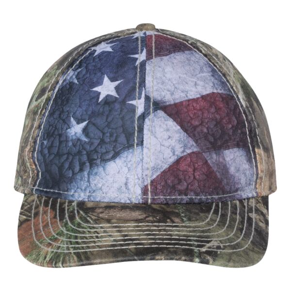 Camo Cap with Flag Sublimated Front Panels Thumbnail