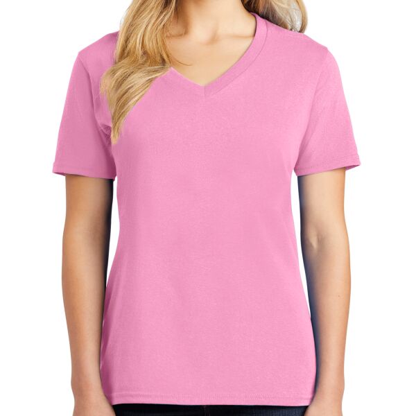 Port & Company Ladies Core Cotton V Neck Tee Thumbnail