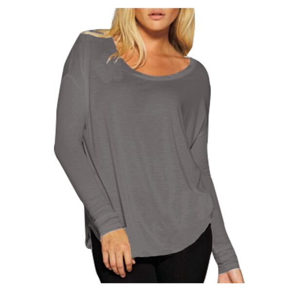 Women’s Flowy 2x1 Ribbed Long Sleeve Tee Thumbnail